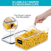 4 PCS 3.2L Airtight Food Storage Container with Lids, Plastic Container Boxes for Pasta Organizer, BPA Free House Kitchen Pantry Organization and Storage