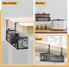 Cinati Under Desk Cable Management Tray Black, Cable Management Under Desk No Drill, Cable Tray with Clamp for Desk Wire Management,Desk Cable Management Box for Office, Home - No Damage to Desk