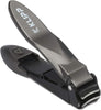 KLIPP Nail Clippers for Men with Catcher - KLIPP Razor-Sharp Heavy Duty Self-Collecting Nail Cutters with Ergonomic Lever Keep Fingernails and Toenails Impeccably Manicured - Includes Ziplock Pouch
