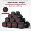 PROIRON Rubber Dumbbells Odorless, Steel Weights Set Men Women Home Gym 3kg 5kg 8kg 10kg 12kg 16kg 20kg 24kg Fitness Training Exercise Body Strength Lifting Equipment (Pair or Single)