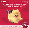 IAMS Dog Food Proactive Health Adult Small Breed Dry Dog Food, 1.5Kg, Complete and Balanced Dry Food for Small Breeds