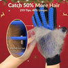 DELOMO Pet Grooming Glove - Gentle Deshedding Brush Glove - Efficient Pet Hair Remover Mitt - Enhanced Five Finger Design - Perfect for Dog & Cat with Long & Short Fur - 1 Pair