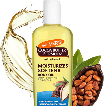 Palmer's Cocoa Butter Formula Moisturizing Body Oil|Vitamin E,48 Hrs Moisture|Instant Replenishes Dry Skin|Hydrate & Soften Skin,Fast Absorbing-Non Greasy,Sticky-No Paraben,Sulphate,Mineral Oil-250Ml