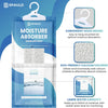 SPAULD Moisture Absorber Bags, Large 230g Each (Pack of 6) Super Absorbing Unscented Hanging Closet Dehumidifier Bags, Eliminates Odors, Humidity Absorber for Closet, Bedrooms, Bathrooms