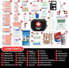 GOODONE2 200 Pcs First Aid Kit + Survival kit for Treat, Protect Minor Cuts, Scrapes. Home, Office, Car, School, Business, Travel, Emergency, Survival, Hunting, Outdoor, Camping & Sports (200-Black)