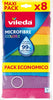 Vileda Microfibre Cloth, Absorbent, Hygienic, Versatile, Durable & Washable 30x30cm - 8 Pcs