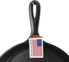 L9Og3 Griddle Pre-Seasoned Round Pan Perfect For Pancakes, Pizzas, And Quesadillas, Black, W 27.0 X H 3.8 X L 40.3 cm, Cast Iron, 10.5 Inch (Pack Of 1)