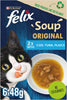 Purina Felix SOUP Orignal 2x with Cod, Tuna and Plaice, 48 gm, Pack of 6
