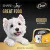 Cesar Dog Food, Chicken Dog Wet Food, Tray of 6x100g, Formulated Without Grains, Complete and Balanced Dog Nutrition