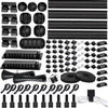 [313Pcs] Cable Management Kit by Topavatop, إدارة الكابلات Desk Cord Organizer, 67 Adhesive Wire Clips, 22 Reusable Cable Strap, 4 Cord Sleeves Split, 200 Nylon Wire Zip Ties for TV Office, Black