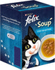 Purina Felix SOUP Orignal 2x with Cod, Tuna and Plaice, 48 gm, Pack of 6