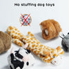 Nocciola 5 pcs Crinkle Dog Squeaky Toys with Double Layer Reinforced Fabric, Durable Dog Toys, No Stuffing Plush Dog Toy Set for Small to Large Dogs