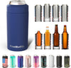 Universal Buddy Can Cooler - Fits All - For Regular 12 & 16 oz or Slim-Size Bottles - Insulated Double-Walled Stainless Steel Koozie (Navy)
