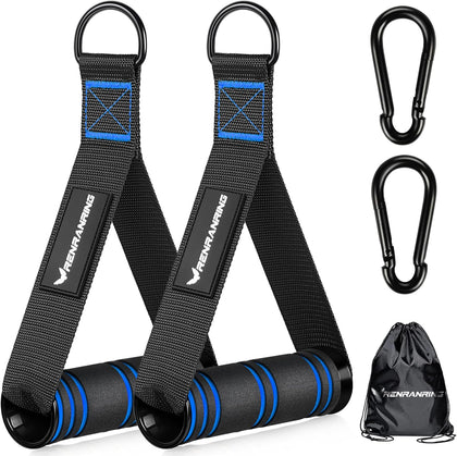 RENRANRING Gym Exercise Handles, Replacement Handle Attachments for Cable Machine Pulleys, Resistance Band and Strength Trainer, Pull Down Workout Accessories, Home Gym Add On Equipment