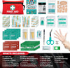 General Medi 110 Pieces Small First Aid Kit - Includes Emergency Foil Blanket, Scissors for Travel, Home, Office, Vehicle, Camping, Workplace & Outdoor (Red)