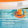 JOYIN Inflatable Pool Float Set Volleyball Net & Basketball Hoops; Balls Included for Kids and Adults Swimming Game Toy, Floating, Summer Floaties, Volleyball Court (105x28x35)|Basketball (27x23x27).