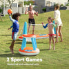 JOYIN Inflatable Pool Float Set Volleyball Net & Basketball Hoops; Balls Included for Kids and Adults Swimming Game Toy, Floating, Summer Floaties, Volleyball Court (105x28x35)|Basketball (27x23x27).
