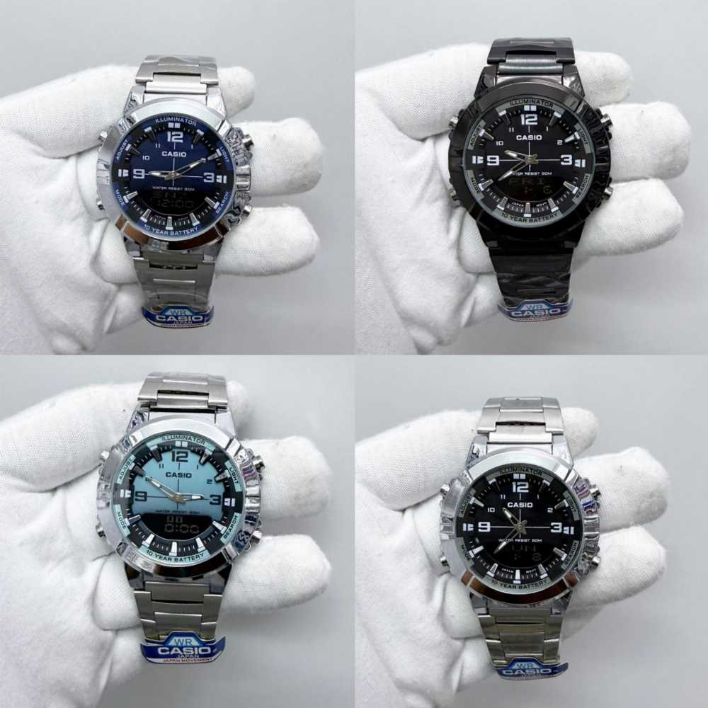 CASIO ANALOGUE DIGITAL MENS STAINLESS STE