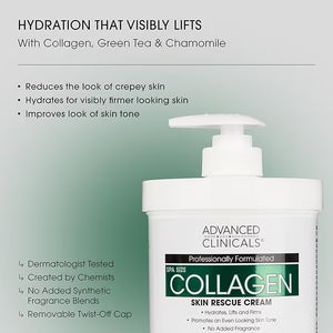 Advanced Clinicals - Spa Size Collagen Skin Rescue Cream