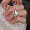Charming Zircon Key Necklace For Women Ethereal Fairy-Like And Lightly Luxurious