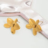 Classic Minimalist Stainless Steel Orchid Earrings With A Chic Butterfly Design