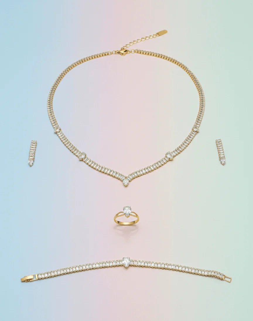 Crystal Accent Jewelry Set