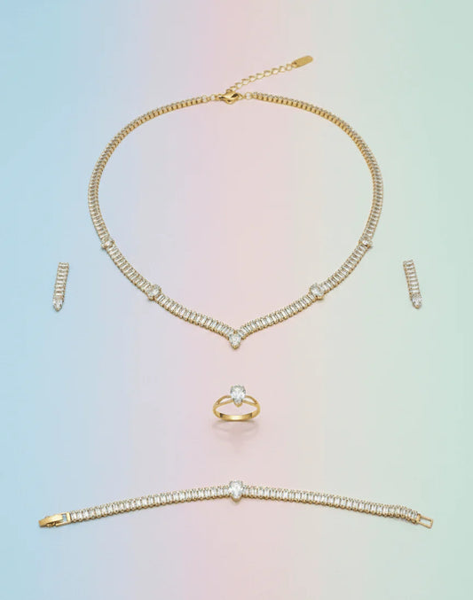 Crystal Accent Jewelry Set