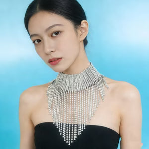 Crystal Fringe Choker For Women