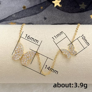 Full-Crystal Butterfly Necklace Ethereal