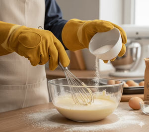 Heat Protective Leather Baking Gloves