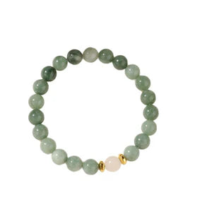 New European And American-style Green Jadeite Natural Stone Bracelet