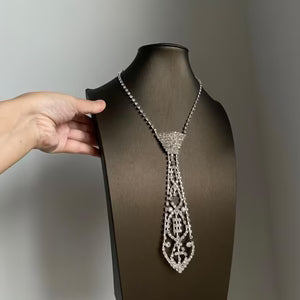 Popular Choker Tie Necklace Rhinestone Claw Chain Jewelry
