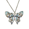 Retro Hollow-Out Dripping-Oil Butterfly Sweater Chain Necklace