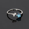 S925 Sparkling Blue Star Index Finger Ring