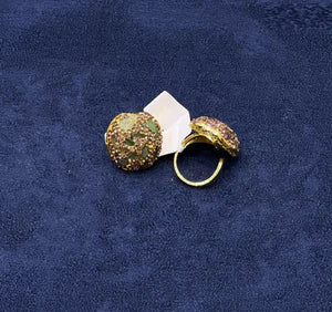Tone Crystal Dome Statement Ring