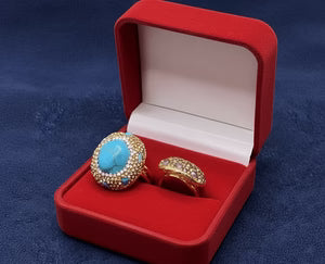 Turquoise Crystal Ring