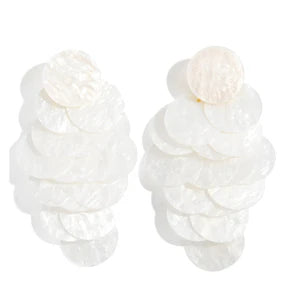 Vacation Multi-layer Disc Tassel Stud Earrings