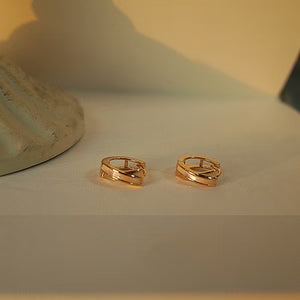 Womens Chic Niche Cross-design Earrings
