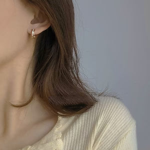 Womens Chic Niche Cross-design Earrings