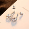 Womens Round Full-Diamond-Inlaid Fashion Earrings
